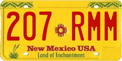 NM license plate 207RMM