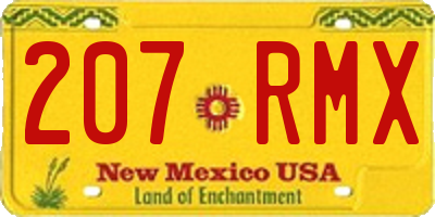 NM license plate 207RMX