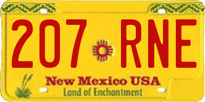 NM license plate 207RNE