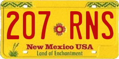 NM license plate 207RNS