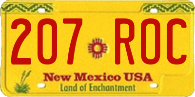 NM license plate 207ROC