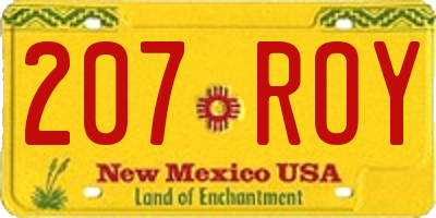 NM license plate 207ROY