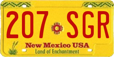 NM license plate 207SGR