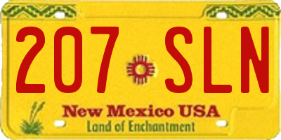 NM license plate 207SLN