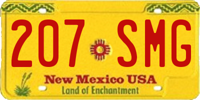 NM license plate 207SMG