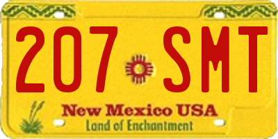 NM license plate 207SMT