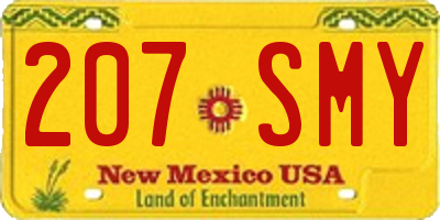 NM license plate 207SMY