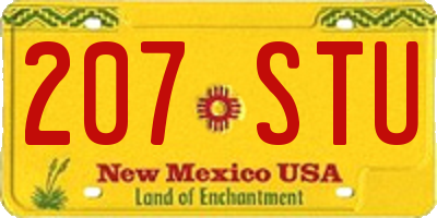 NM license plate 207STU