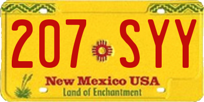 NM license plate 207SYY