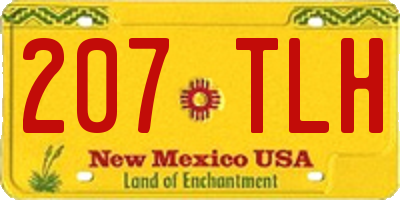NM license plate 207TLH