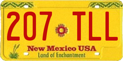 NM license plate 207TLL