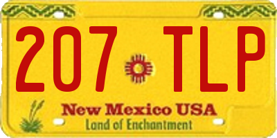 NM license plate 207TLP