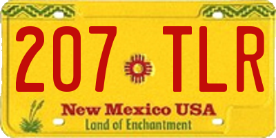 NM license plate 207TLR