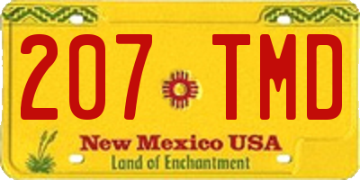 NM license plate 207TMD