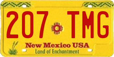 NM license plate 207TMG