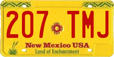 NM license plate 207TMJ