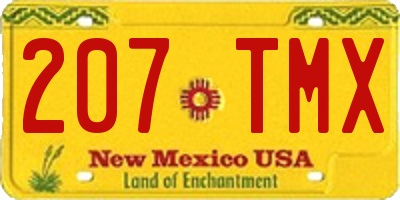 NM license plate 207TMX