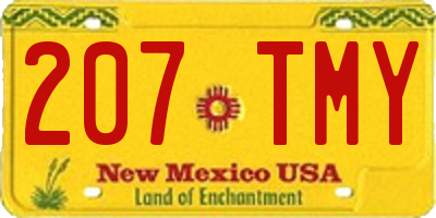 NM license plate 207TMY