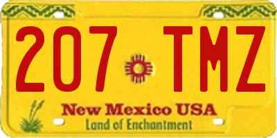 NM license plate 207TMZ