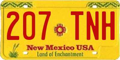 NM license plate 207TNH