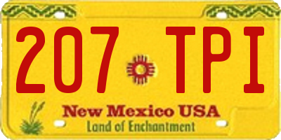 NM license plate 207TPI