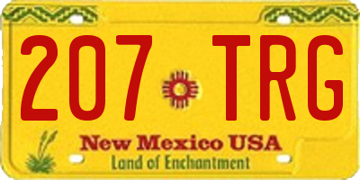 NM license plate 207TRG