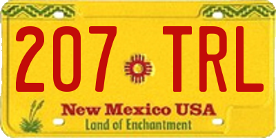 NM license plate 207TRL