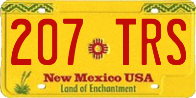 NM license plate 207TRS