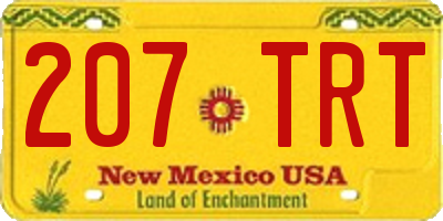 NM license plate 207TRT
