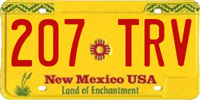 NM license plate 207TRV