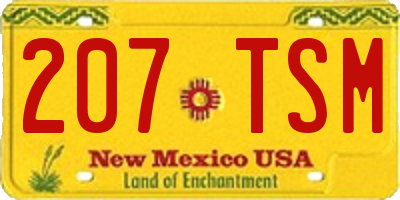 NM license plate 207TSM