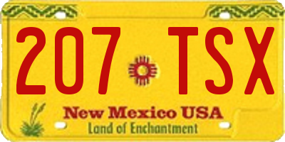 NM license plate 207TSX