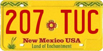NM license plate 207TUC