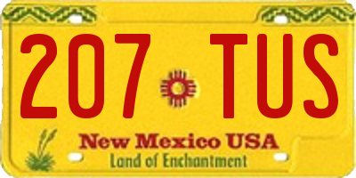 NM license plate 207TUS
