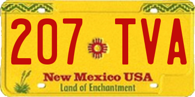 NM license plate 207TVA