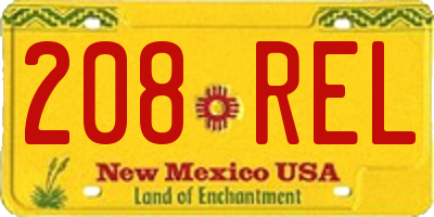 NM license plate 208REL