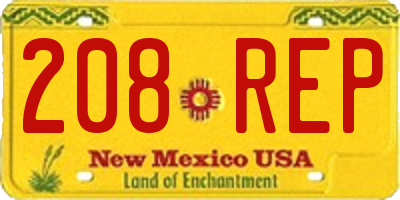 NM license plate 208REP