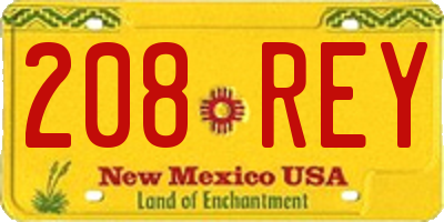 NM license plate 208REY