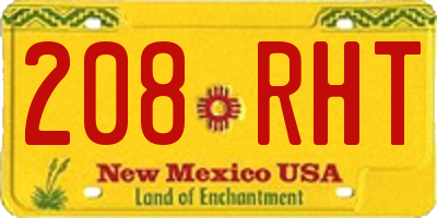 NM license plate 208RHT