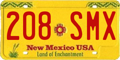 NM license plate 208SMX