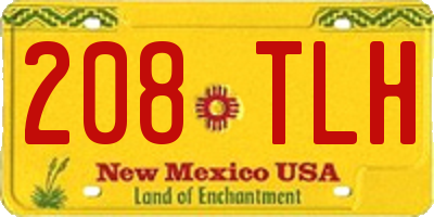 NM license plate 208TLH