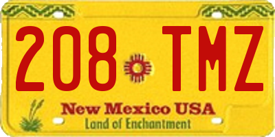 NM license plate 208TMZ