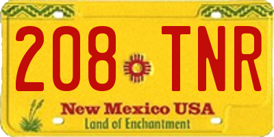 NM license plate 208TNR