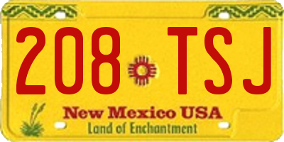 NM license plate 208TSJ