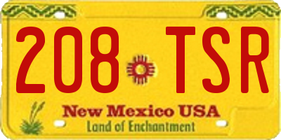 NM license plate 208TSR