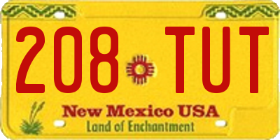 NM license plate 208TUT