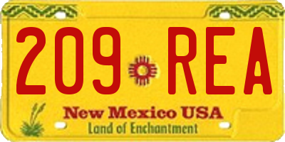 NM license plate 209REA