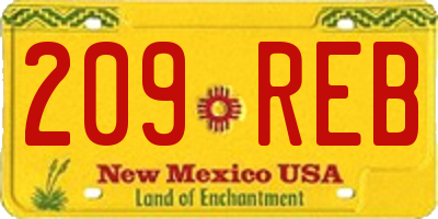 NM license plate 209REB