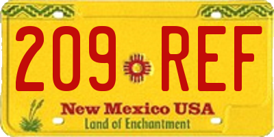 NM license plate 209REF