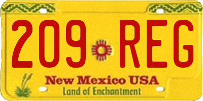 NM license plate 209REG